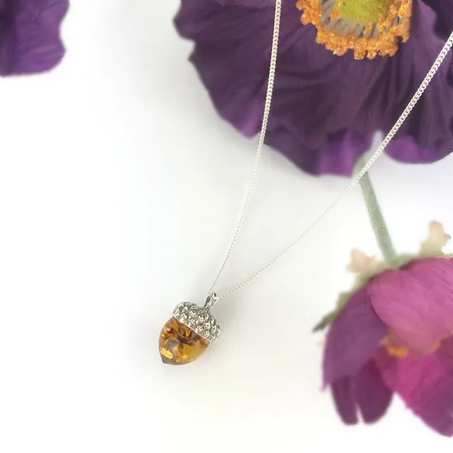 Amber Acorn Pendant - VP2764