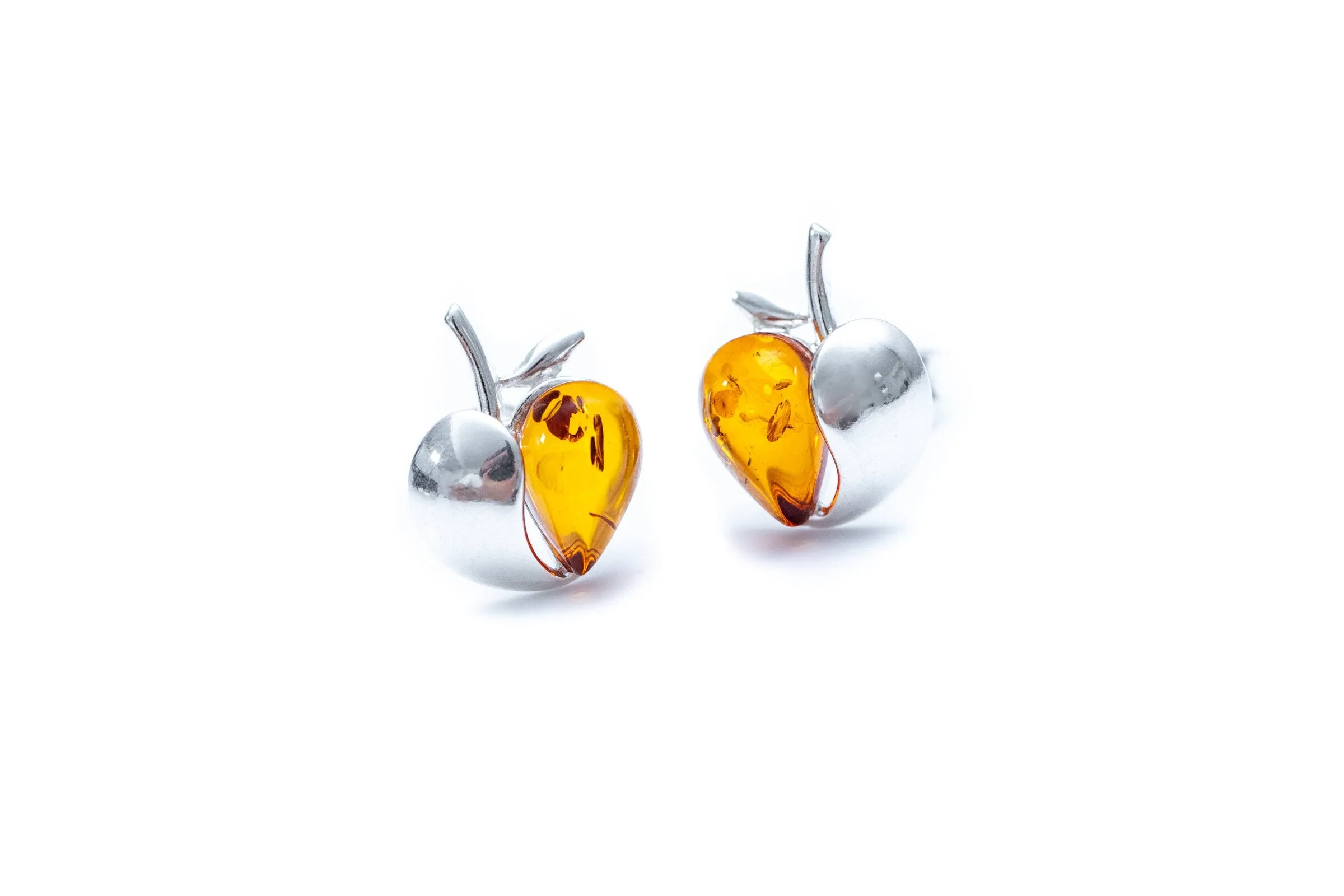 Amber Apple Earrings