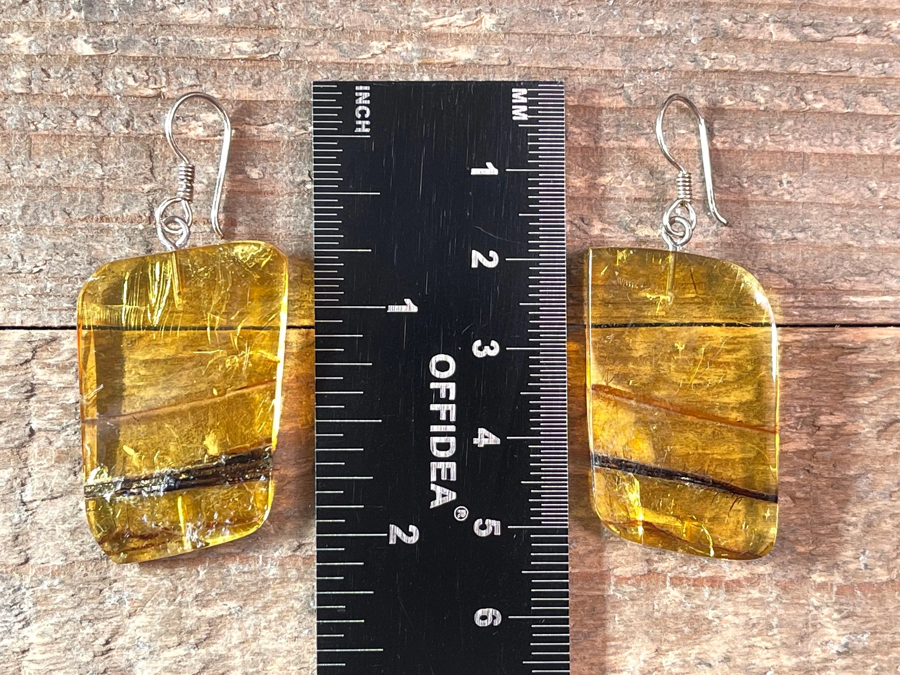 AMBER Crystal Earrings - Statement Earrings, Dangle Earrings, Handmade Jewelry, Healing Crystals and Stones, 50380