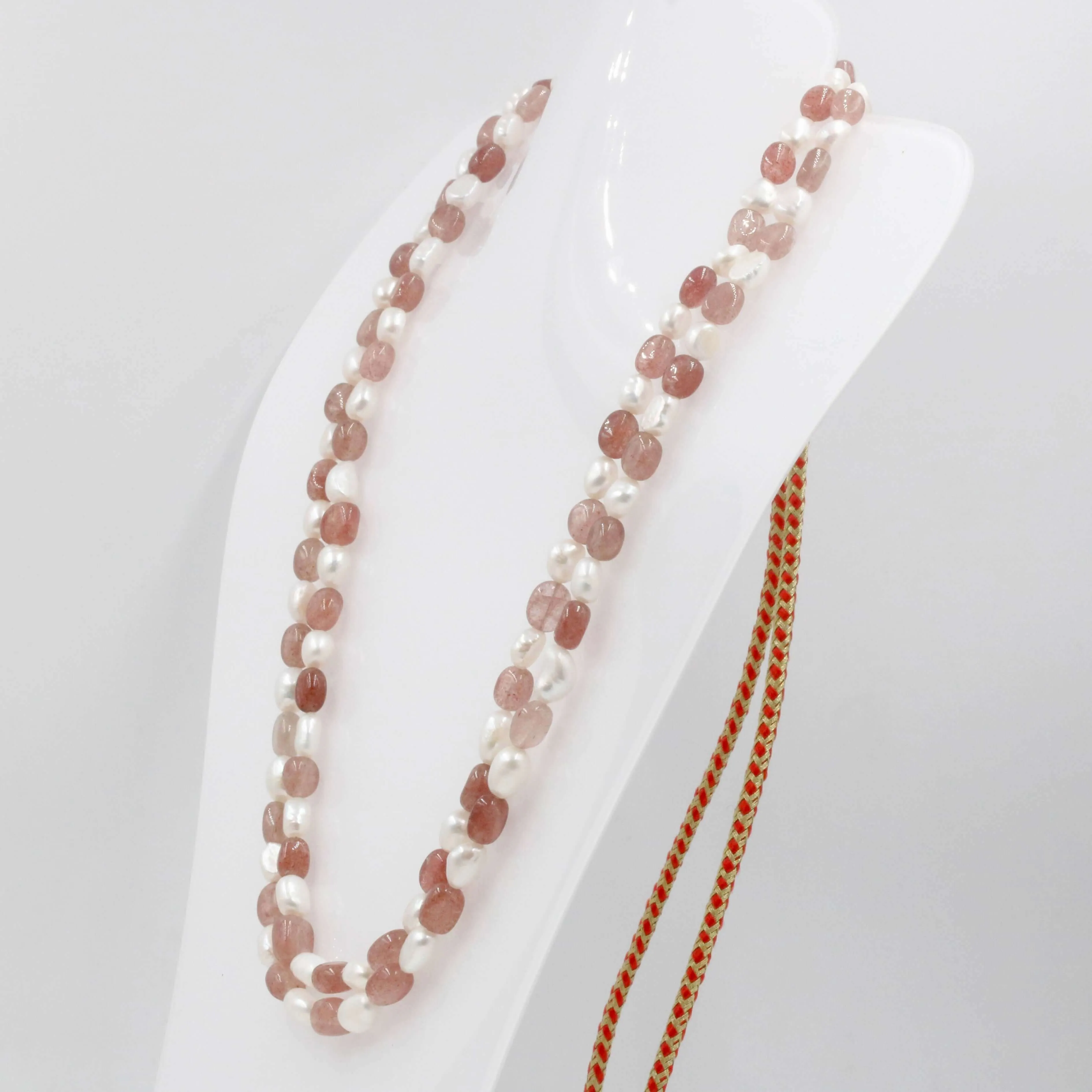 Aventurine & Fresh Water Pearl Necklace Gemstone Necklace Beaded Necklace Long Necklace Indian Necklace Sarafa Necklace SKU: 6143048
