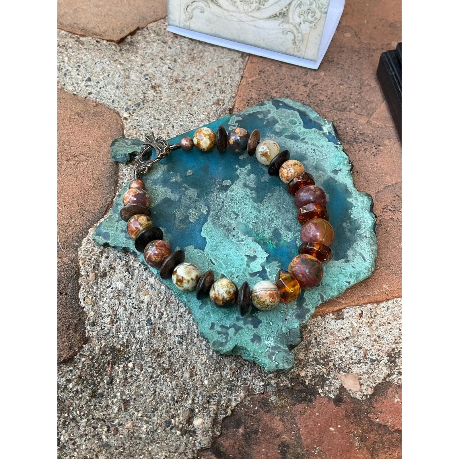 Beaded Baltic Amber Bracelet