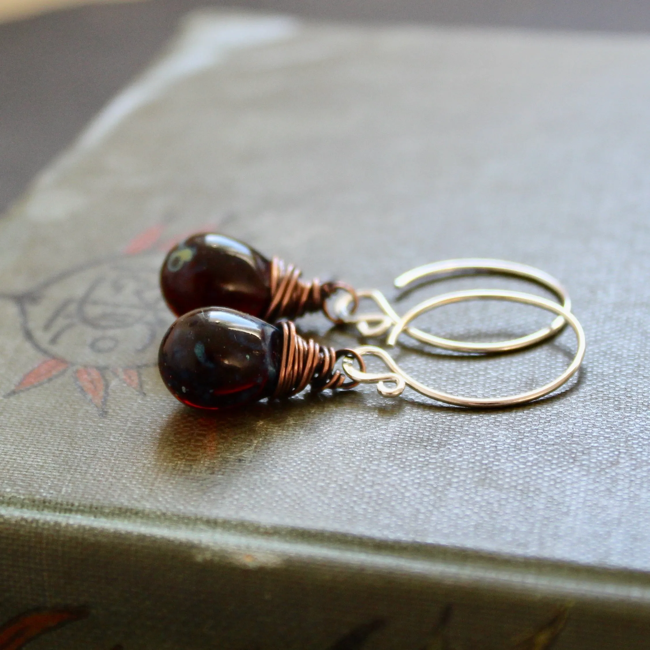 Elixir Drops Earrings in Dark Ambrosia