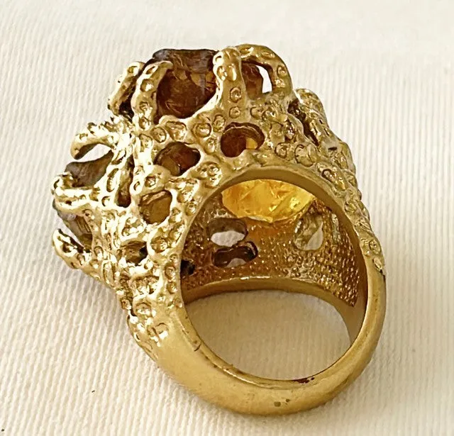 Extra large statement cocktail ring.