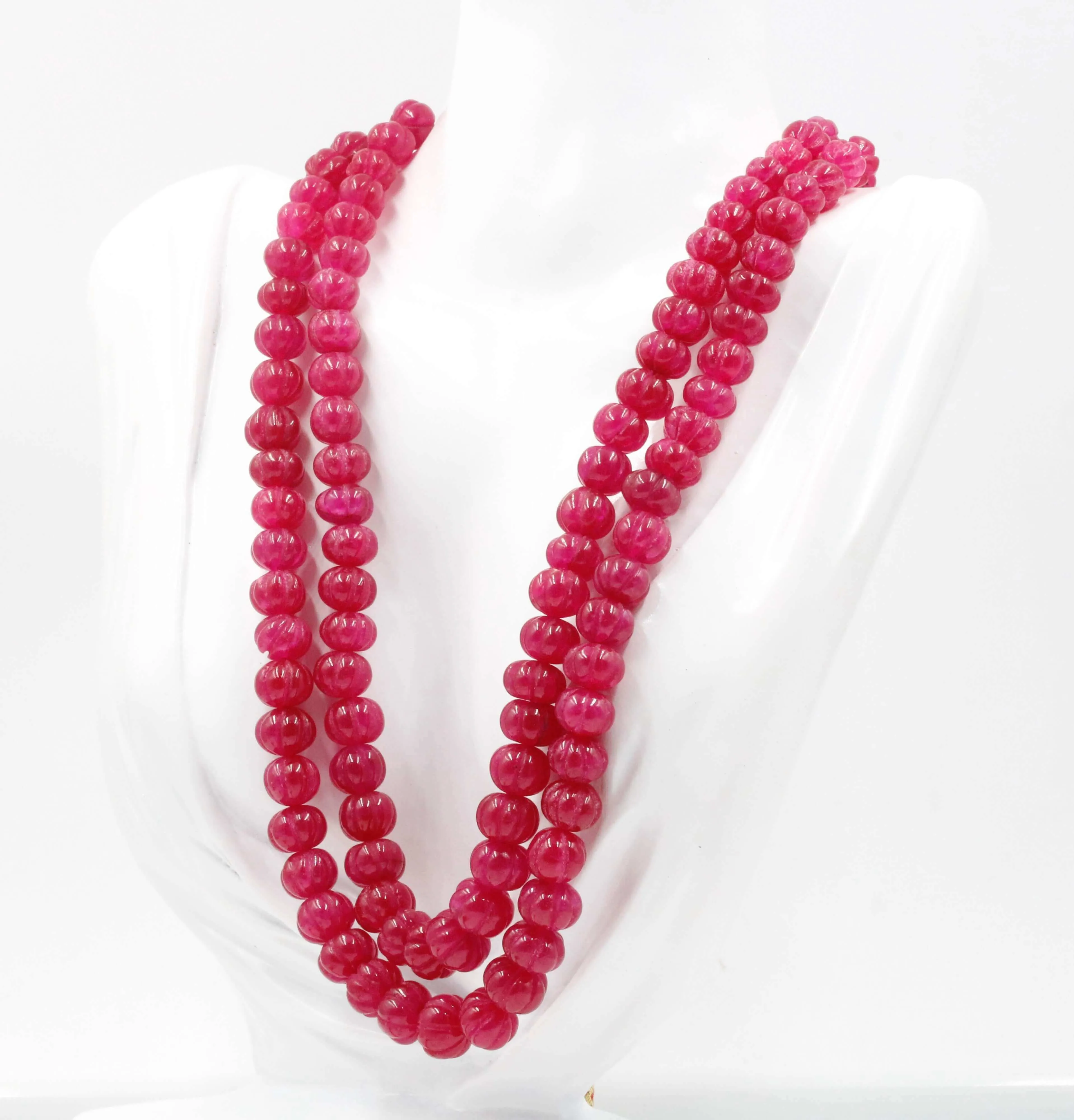 Natural Onion Skin Quartz Red Quartz Onion Skin Necklace Beaded Quartz Necklace Ruby Quartz Jewel Red Quartz Pumpkin Necklace Quartz Beads SKU:6142485