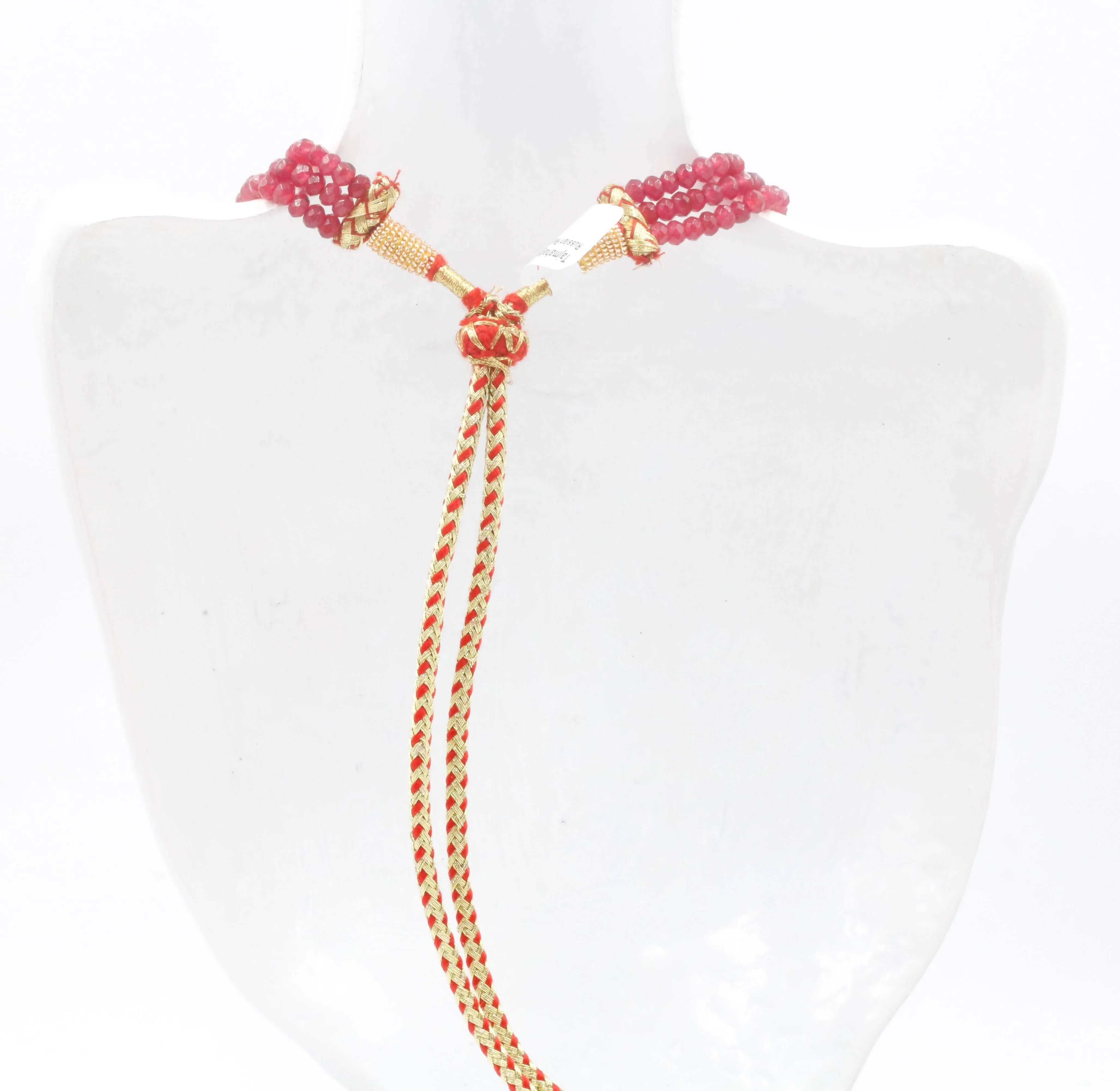 Natural Red Quartz Gemstone Necklace 16-22 Inches Adjustable Jewelry Quartz stone Necklace Red Quartz RD Necklace Quartz Beads SKU: 6142177,6142178