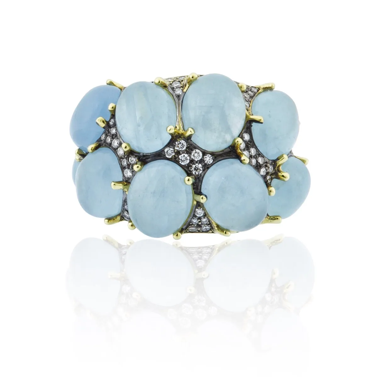 Pebble Aquamarine Cocktail Ring