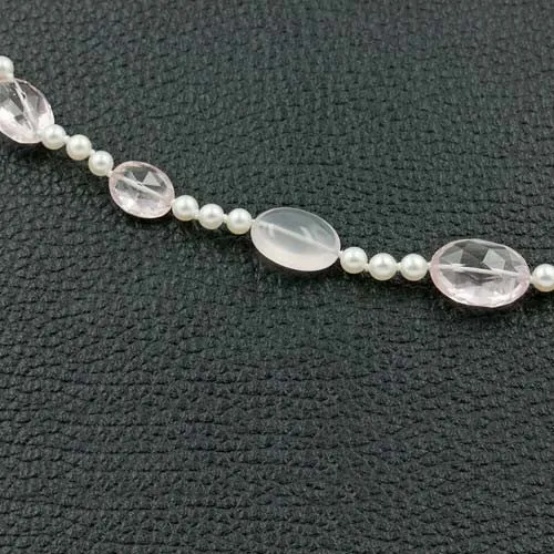 Rose Quartz & Pearl Necklace