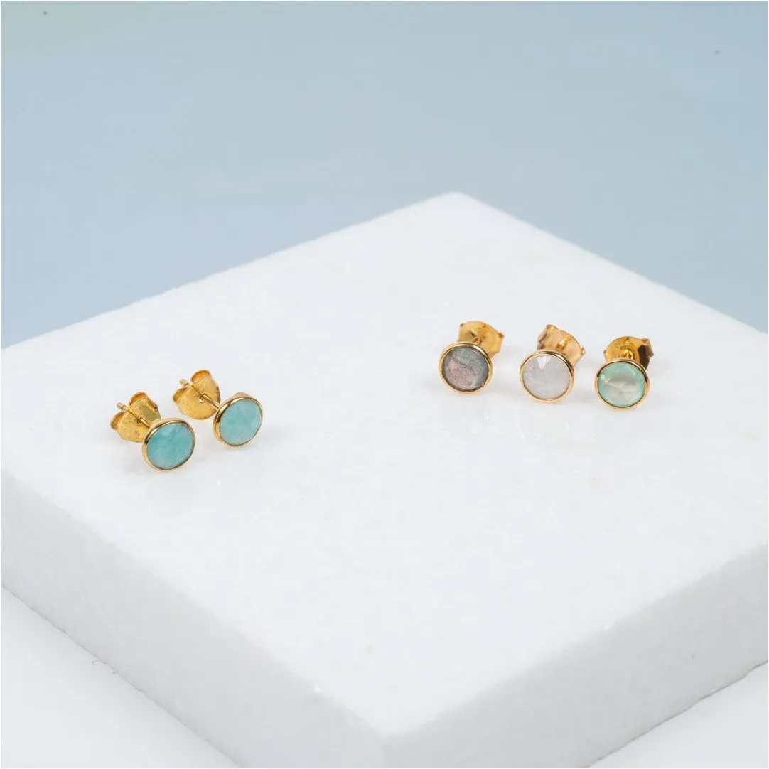 Savanne Gold Vermeil & Amazonite Stud Earrings