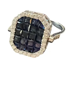 Two in One diamond and sapphire ring